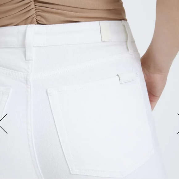 7 For All Mankind Women’s MegaFlare Jeans Size 29 NWT High Rise Clean White Wash - Picture 2 of 16